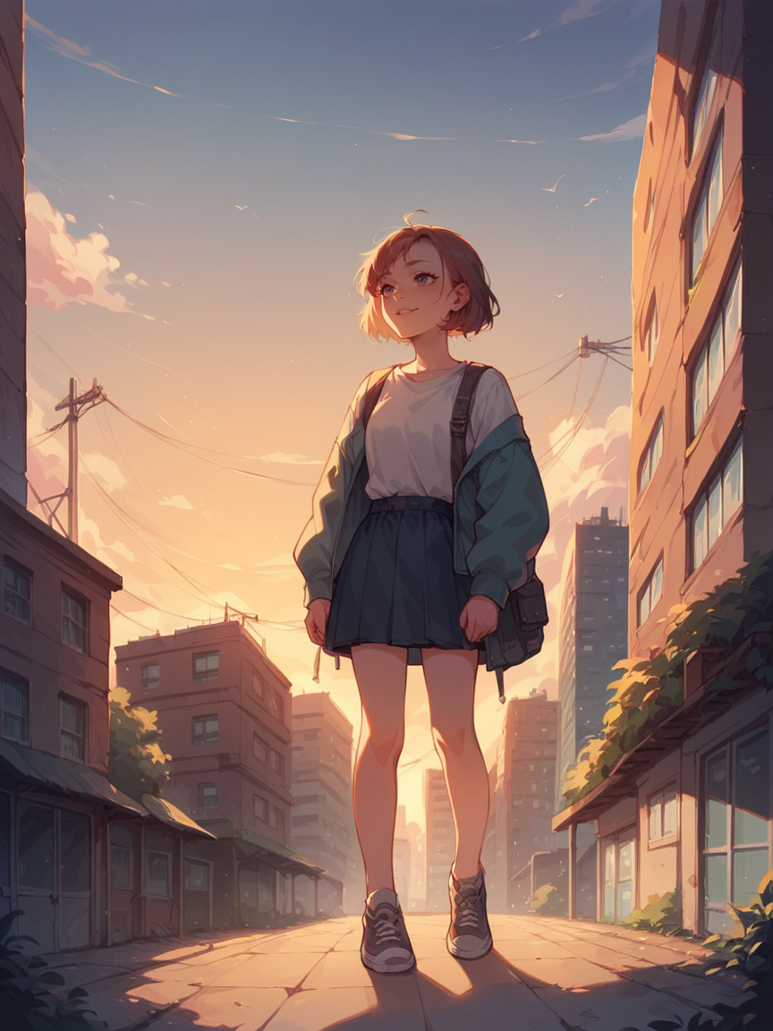 03934-3195555574-score_9, score_8_up, score_7_up, score_6_up, _lora_sc3n3ryXLP_0.4_ sc3n3ry, sunset, 1girl, building.png